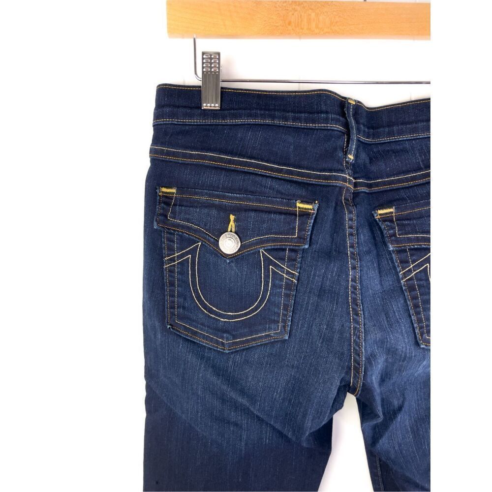 True Religion Halle Mid Rise Super Skinny Jeans Button Pockets Size 28 - Picture 10 of 14